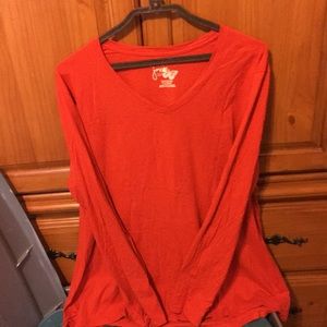 Orange long sleeve tee